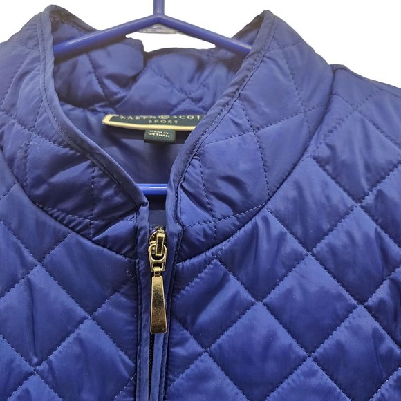 Karen Scott Sport Blue Sleeveless Full Zip Puffer Vest in Size XL - Picture 3 of 12